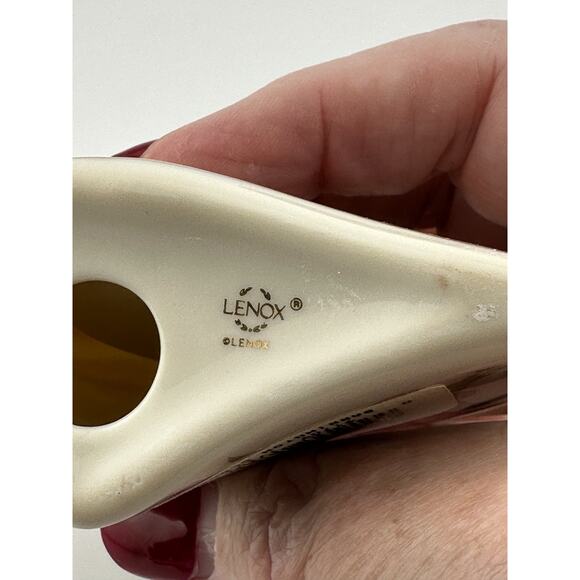 Lenox "Barrington" Desk Clock Mini Square Porcelain Floral Pattern Working! - Picture 5 of 8